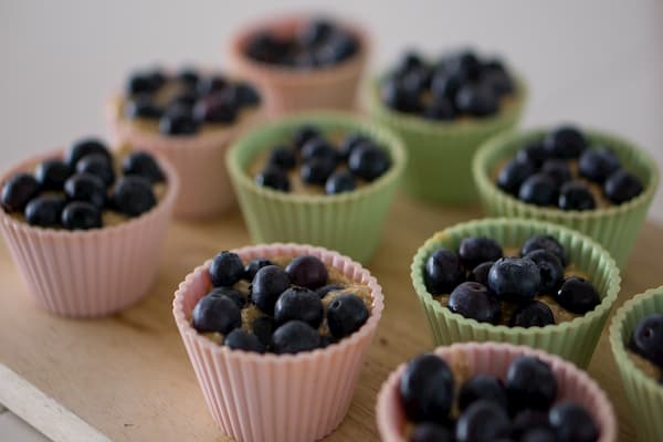 Blueberry Matcha Muffins